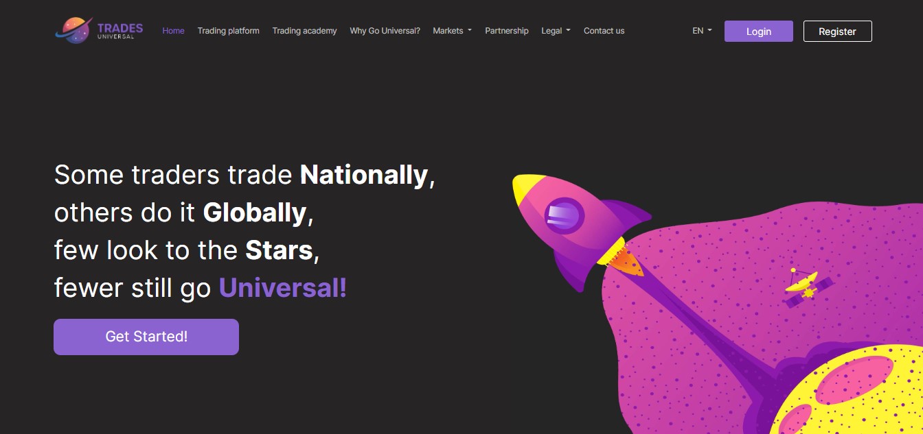 Trades Universal website