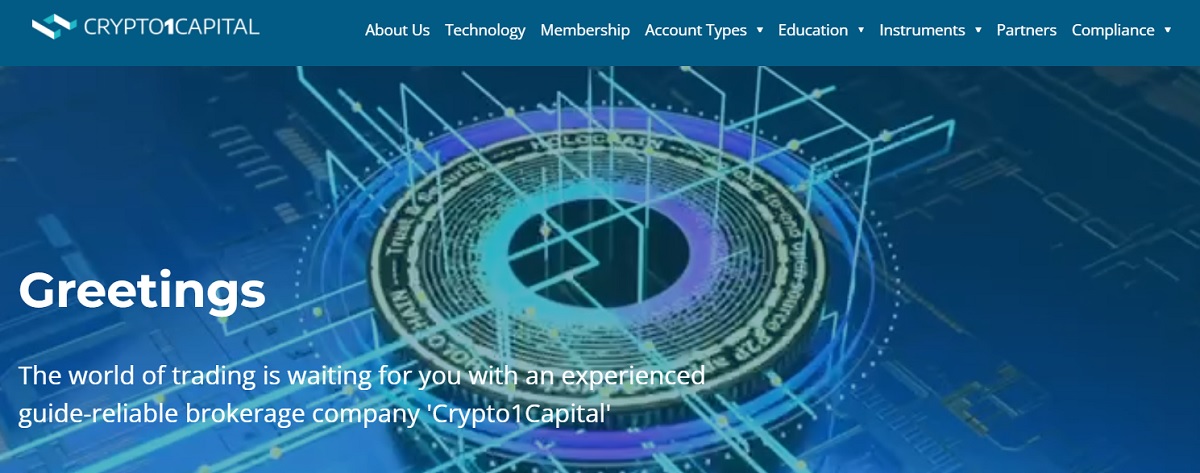 Crypo1Capital homepage