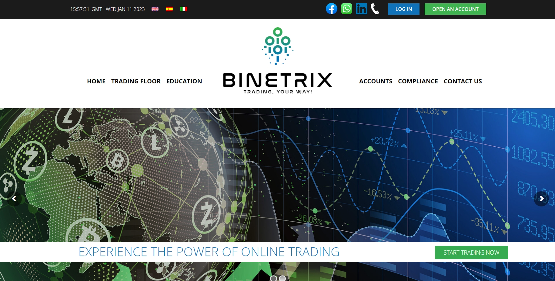 Binetrix homepage